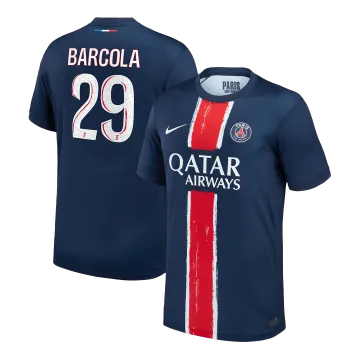 BARCOLA #29 PSG Home Authentic Men's Soccer Jersey 2024/25