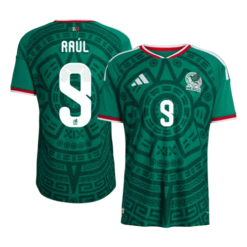Raúl #9 Mexico Home Player Version Men's Jersey World Cup 2026
