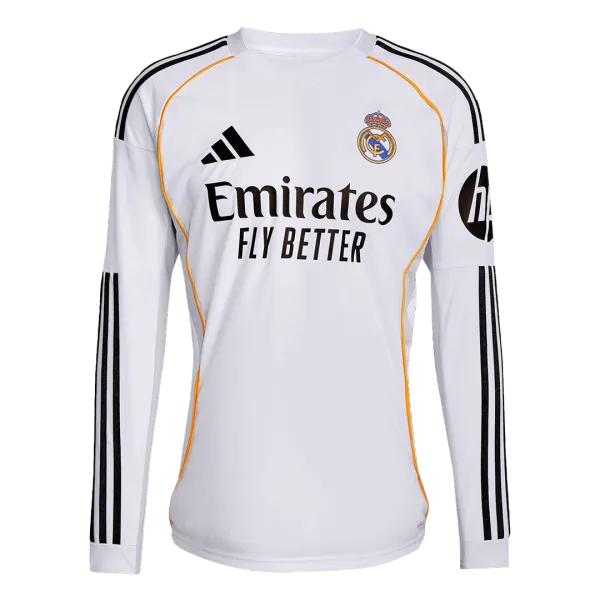 25/26 Real Madrid Long Sleeve - A-Grade Quality Detail View