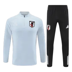 Fato de treino 1/4 Zip do Japão para o Campeonato do Mundo de 2026 Branco - foto do produto Fato de treino para homem Japão 1/4 Zip 2026 World Cup Branco à frente, com o emblema e o fecho de correr.