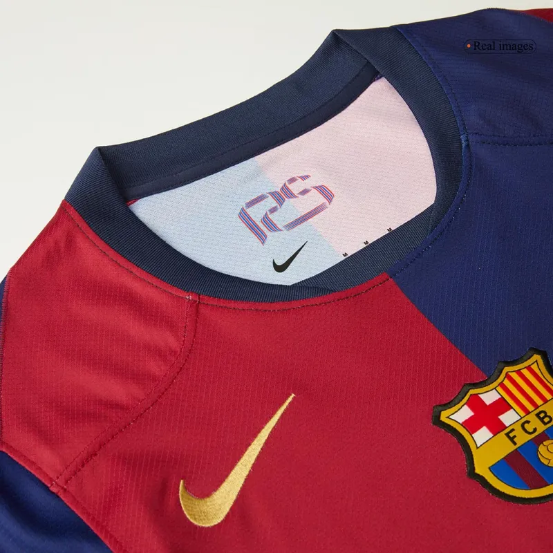 Barcelona Home Soccer Jersey 2024/25 125th Anniversary (Spotify Logo Without Text)