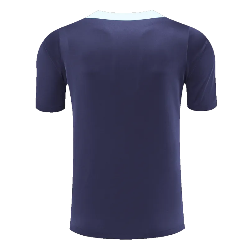 Frankreich Pre-Match Fußball Trikot EURO 2024 Navy
