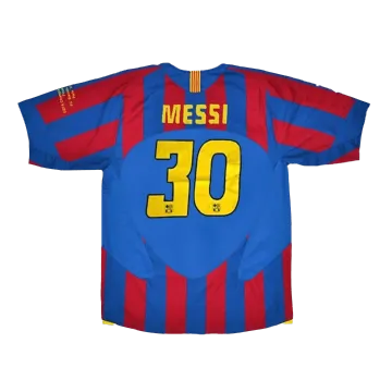 Maglia da calcio vintage Retro MESSI #30 Barcellona Home 2005/06 Finale UCL