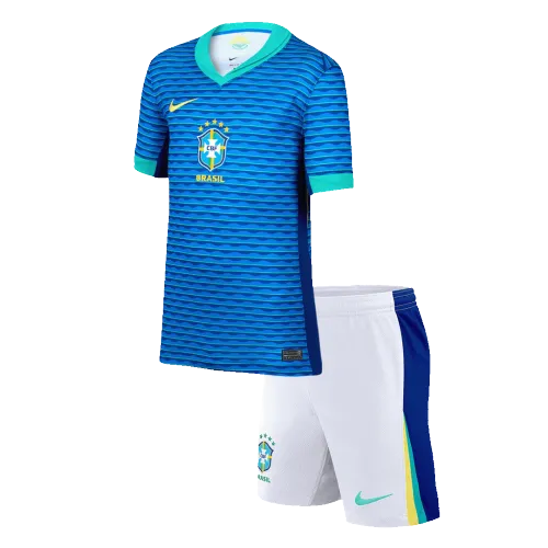 Brasil Away Kids Soccer Jerseys Kit Copa America 2024