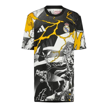 Real Madrid X Marvel Jersey 2025/26 Preto e branco