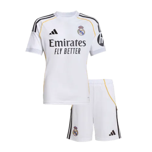 Real Madrid Home Kids Soccer Jerseys Kit 2025/26
