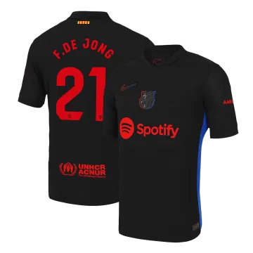 F.DE JONG #21 Barcelona Away Authentic Men's Soccer Jersey 2024/25