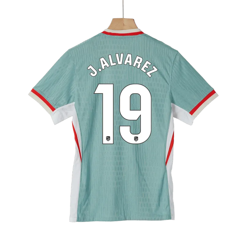 J.ALVAREZ #19 Atletico Madrid Weg Authentieke Voetbal Jersey 2024/25