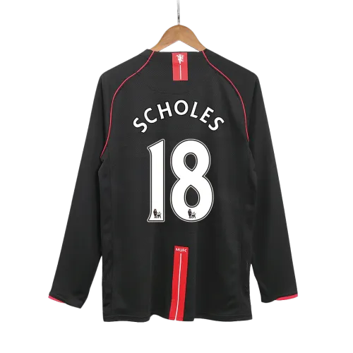 Vintage Soccer Jersey Retro SCHOLES #18 Manchester United Away Long Sleeve 2007