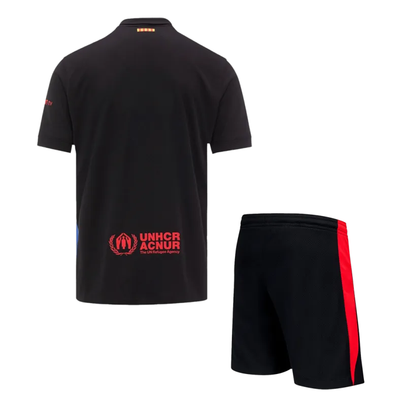 Barcelona Away Jerseys Kit 2024/25 Spotify Logo Without Text