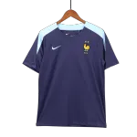 Frankreich Pre-Match Fußball Trikot EURO 2024 Navy