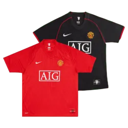 Maglia vintage Manchester United Home 07/08 e maglia vintage Manchester United Away 07/08 - foto prodotto Maglia vintage Manchester United Home 07/08 & Maglia vintage Manchester United Away 07/08 immagine del prodotto