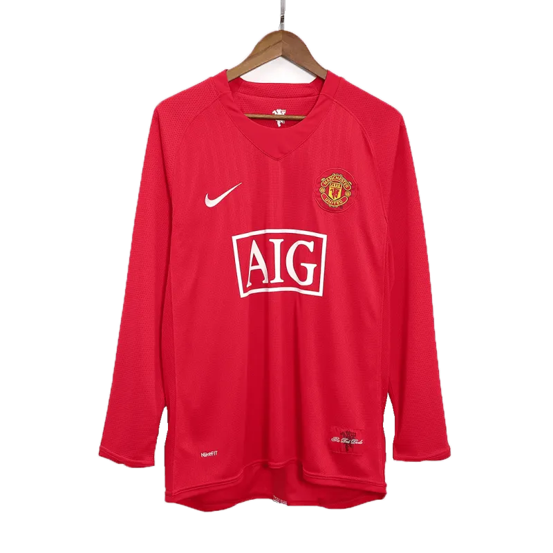 Vintage Soccer Jersey Retro SCHOLES #18 Manchester United Home Long Sleeve 2007