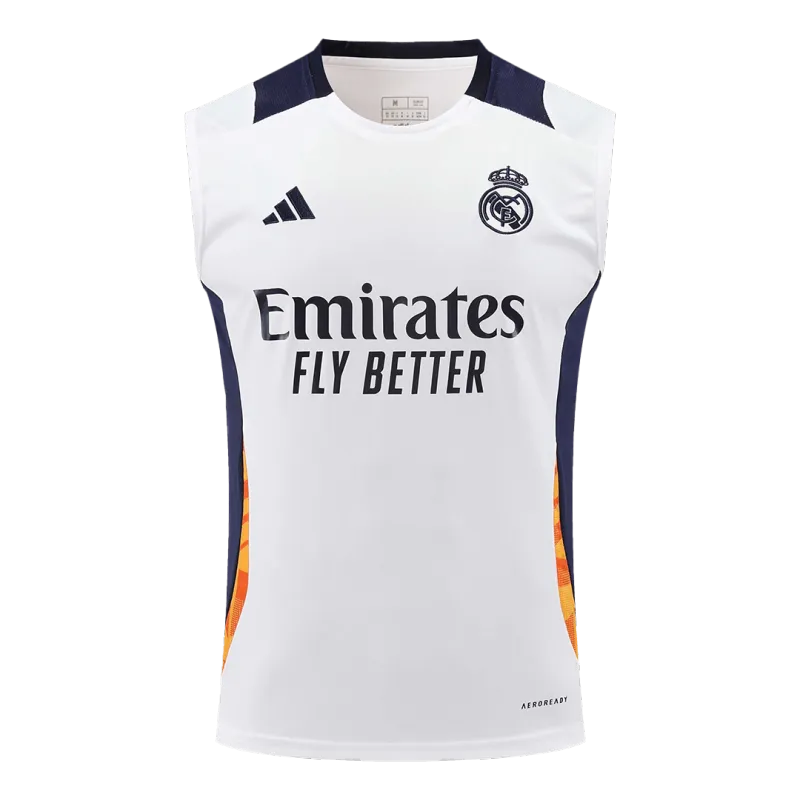 Débardeur d'avant-match du Real Madrid 2024/25, blanc