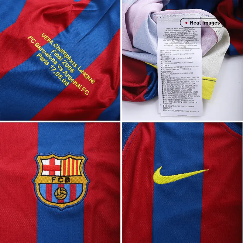 Camisola de futebol vintage Retro Barcelona Home 2005/06 UCL Final