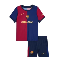 Barcelona X Travis Scott Home Kids Soccer Jerseys Kit 2024/25 - product photo Barcelona X Travis Scott Home Kids Soccer Jerseys Kit 2024/25 product image