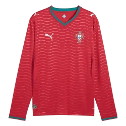 Maglia da uomo a manica lunga del Portogallo Coppa del Mondo 2026 vista frontale, con stemma nazionale.
