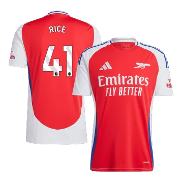RICE #41 Arsenal Home Men's Soccer Jersey 2024/25