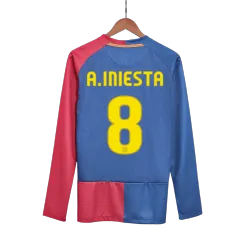 Vintage Soccer Jersey Retro A.INIESTA #8 Barcelona Home Long Sleeve 2008 UCL Final - product photo Vintage Soccer Jersey Retro A.INIESTA #8 Barcelona Home Long Sleeve 2008 UCL Final product image