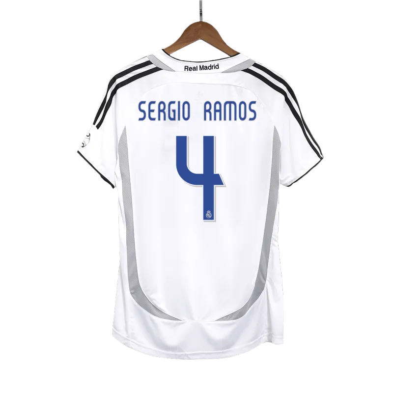 Vintage Soccer Jersey Retro SERGIO RAMOS #4 Real Madrid Home 2006
