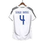 Vintage Soccer Jersey Retro SERGIO RAMOS #4 Real Madrid Home 2006