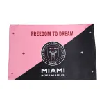 Inter Miami CF Soccer Flag Pink&Black