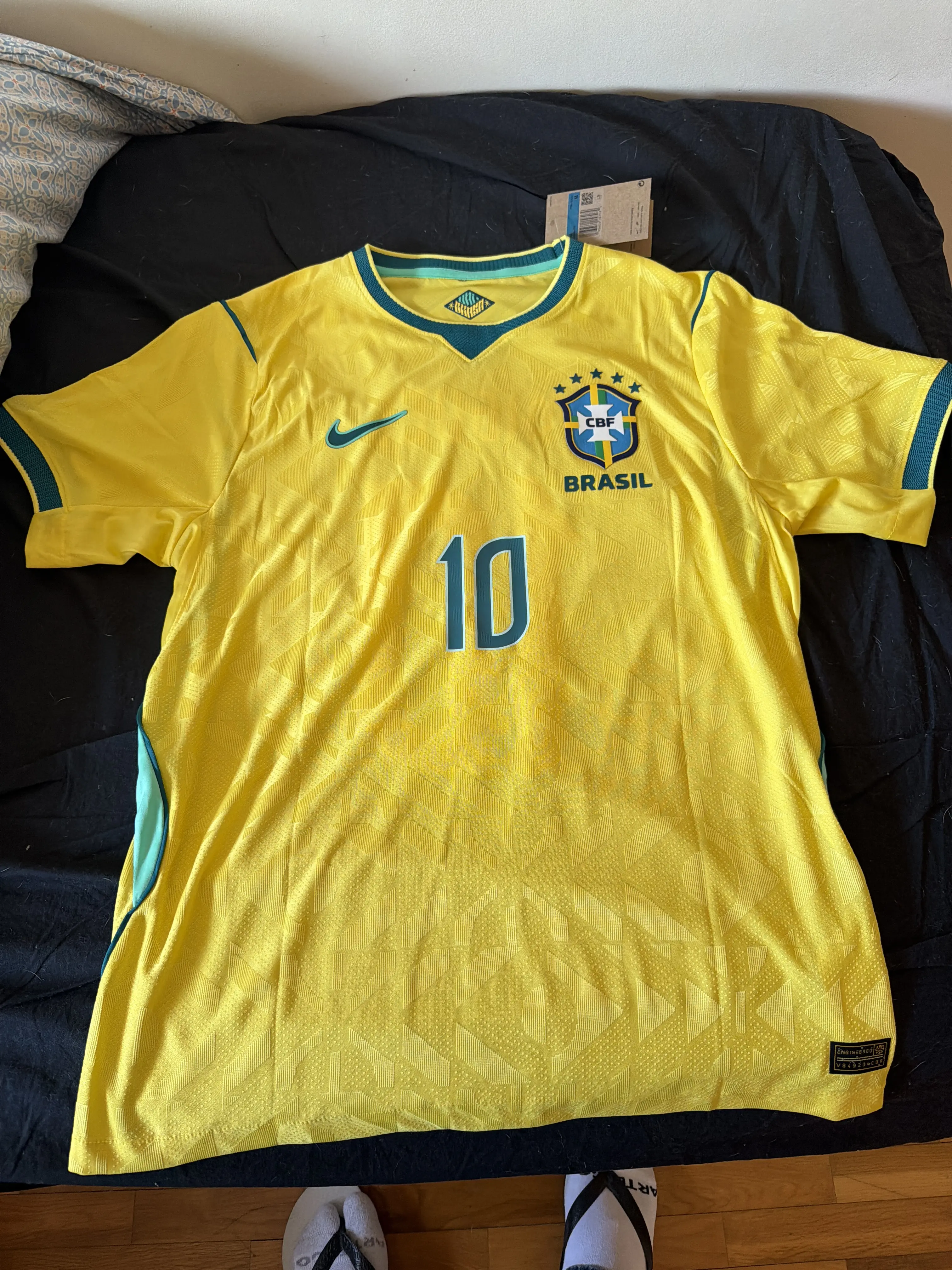 Jersey Brazil Soccer 2026 World Cup Home Player Version photo review