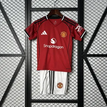 25-26 Manchester United home kids jersey