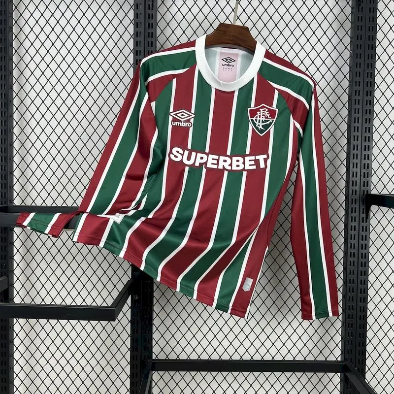 25/26 Fluminense Home Long Sleeve Soccer Jersey