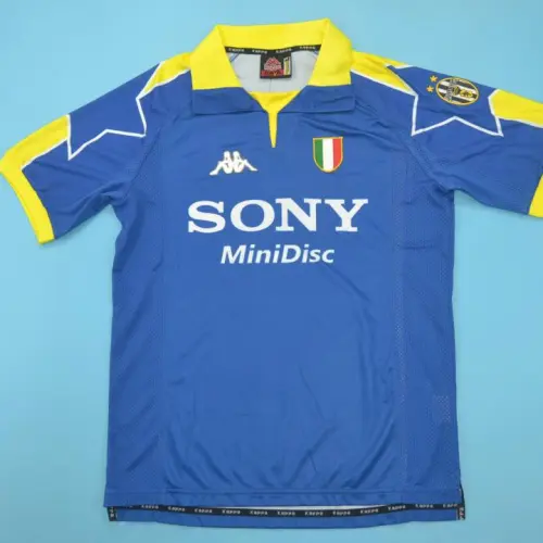 98-99 Juventus Away Blue Retro Soccer Jersey