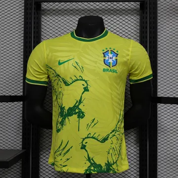 2024 Brésil jaune colombe de la paix maillot version joueur