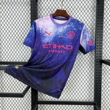 Maillot de football conceptuel violet Manchester City 25/26