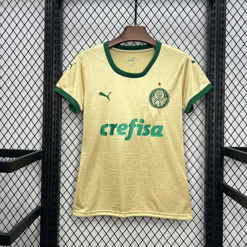 24/25 Palmeiras Thirds Womens yellow soccer jersey