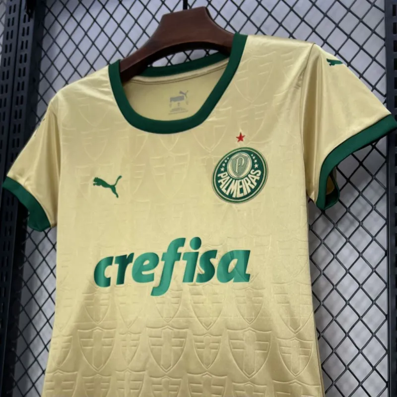 24/25 Palmeiras Thirds Womens yellow soccer jersey
