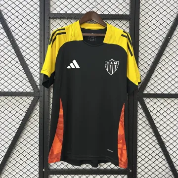 25/26 Atletico Mineiro Training Schwarzes Fußballtrikot