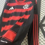 25/26 Flamengo Home Langarm Fußball Trikot