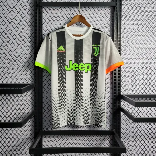 19/20 Juventus four away Retro black/white Soccer Jersey