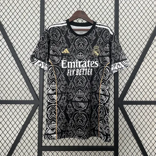 24/25 Camisola de futebol preta de edição especial do Real Madrid