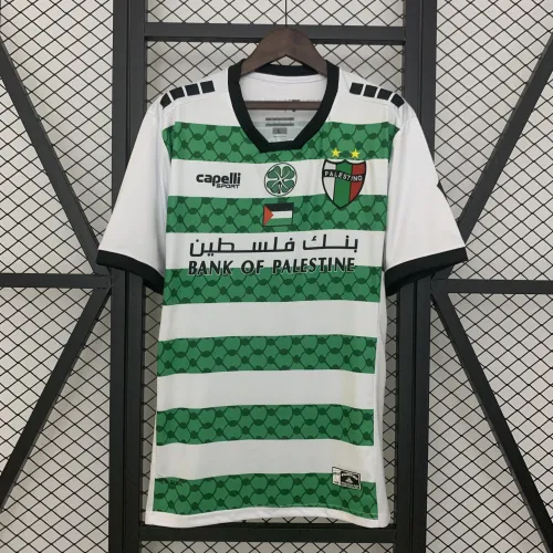 25/26 Palestino Deportivo Grünes und weißes Fußballtrikot