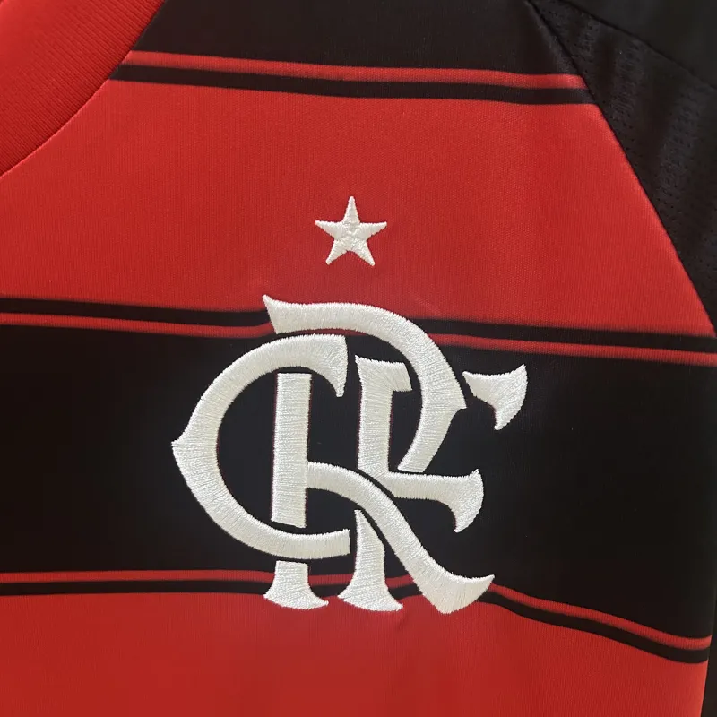 25/26 Flamengo Home Langarm Fußball Trikot