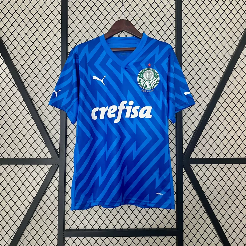 Camisola de futebol azul do guarda-redes do Palmeiras 24/25