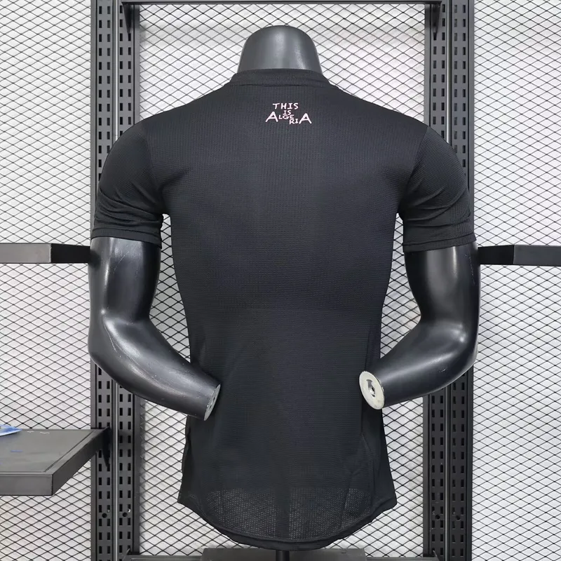 2025 Argelia versión jugador negro Jersey