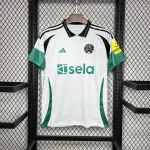 Camisa de futebol branca de visitante do Newcastle United, 24/25 Camisa de futebol branca do Newcastle United, terceira camisola de deslocamento, 24/25
