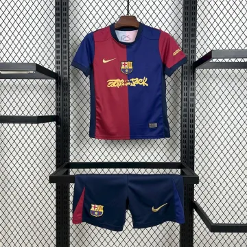 24/25 barcelona Travis Scott Blue and Red Edition Kids Kit