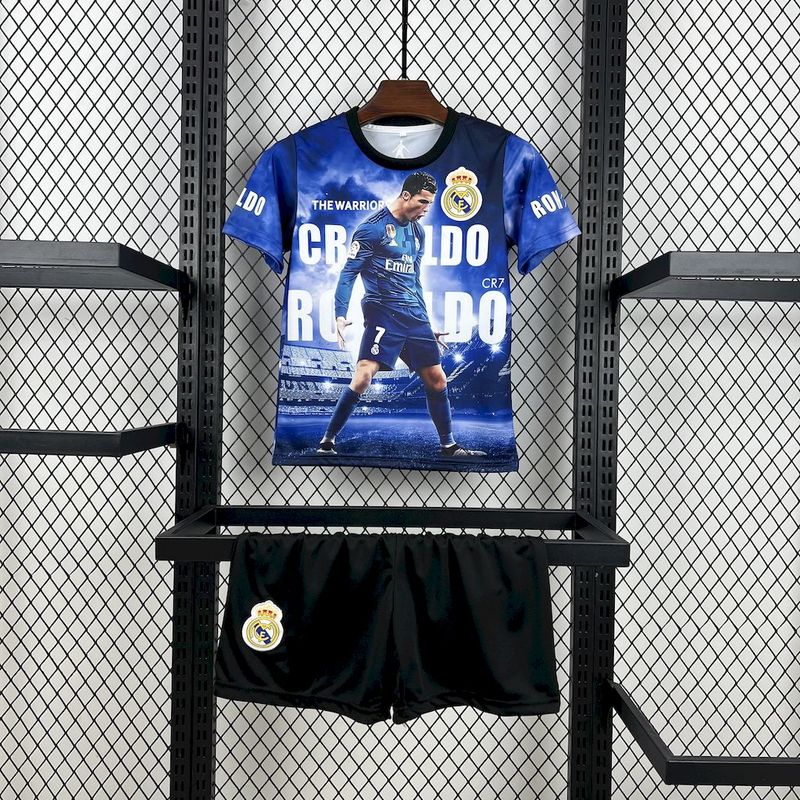 25-26 Real Madrid Cristiano Ronaldo Blue Kids Kit 25-26 Real Madrid Cristiano Ronaldo Blue Kids Kit
