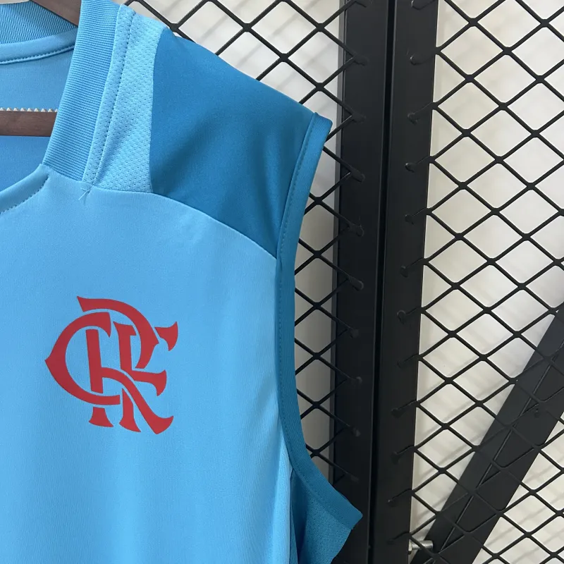 25/26 Flamengo Blau Weste Ärmellos Training Fußball Trikot