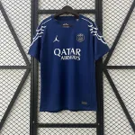 24/25 PSG cuarta camiseta azul visitante Camiseta azul de visitante del PSG de la temporada 2024/25