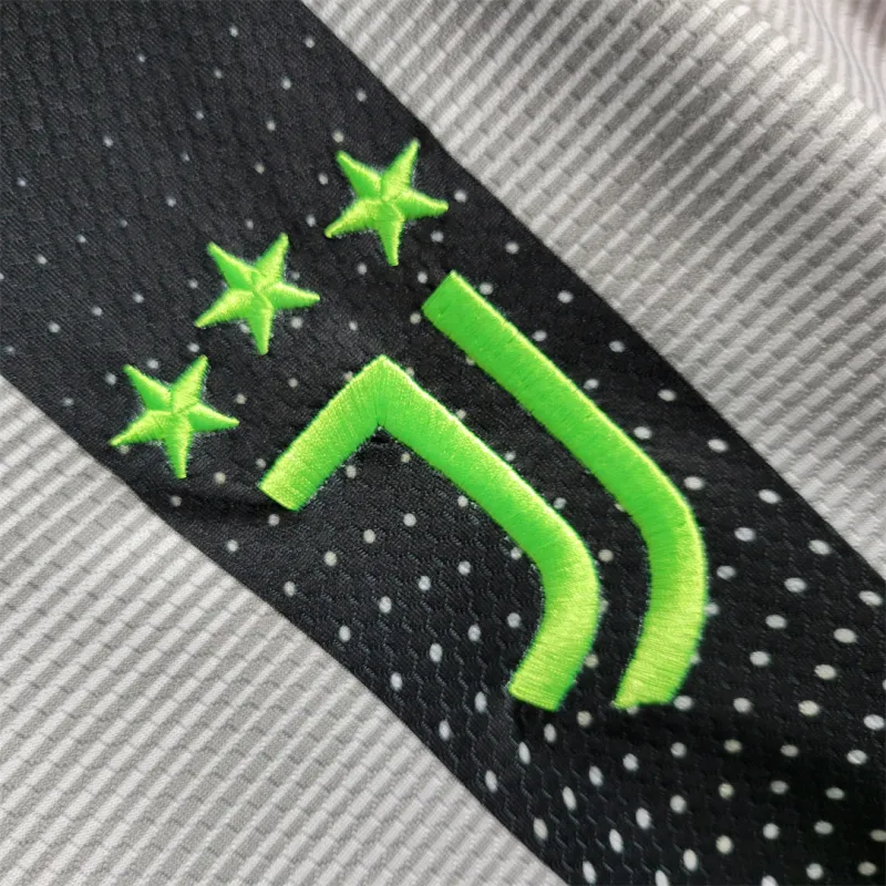 19/20 Juventus four away Retro black/white Soccer Jersey