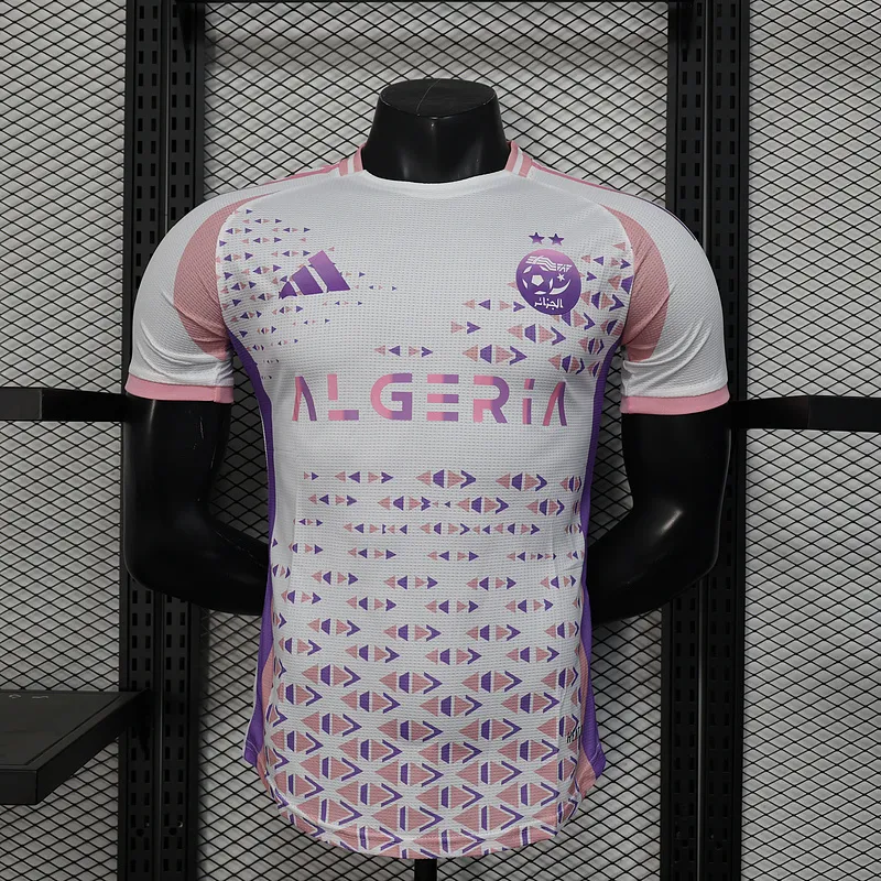 2025 Algeria versione speciale bianco rosa Maglia da calcio giocatore