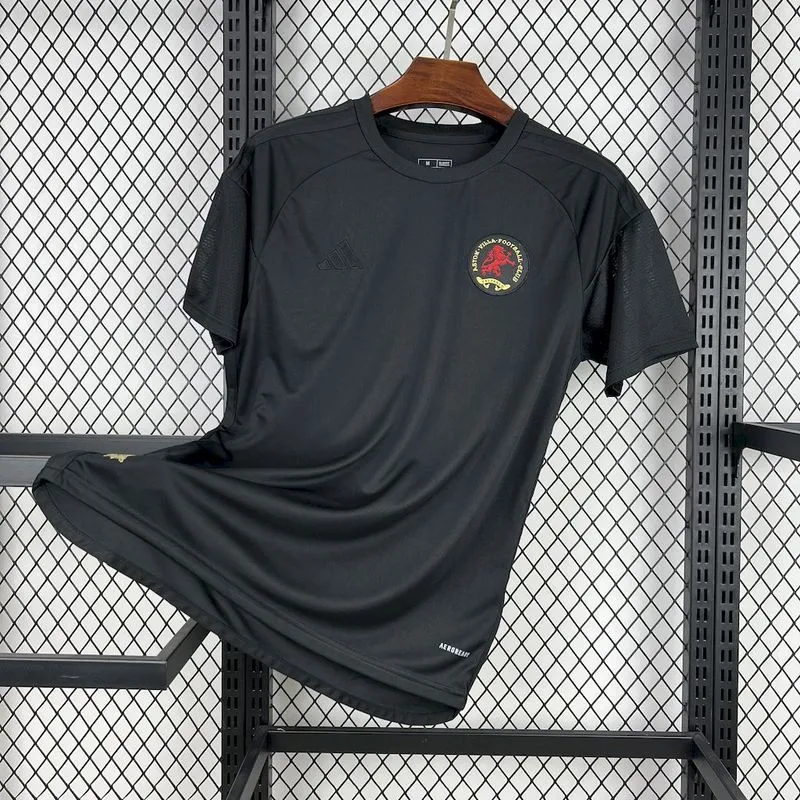 25/26 Camisola de futebol preta do 150º aniversário do Aston Villa